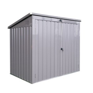 NicBex 5x3 Ft Outdoor Storage Shed with Lockable Doors for Garbage Cans,Backyard Garden,Patio,Gray - 1 of 4