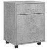 CLIHOME Rolling Cabinet with 1 Door & 1 Drawer Mobile Container Office Cabinet Filing Cabinet Office Under-Desk Storage Cabinets - 4 of 4