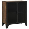 Storage Cabinet Rustic brown Metal and MDF Medium Storage Cabinet  vidaXL - 2 of 4