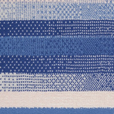 Whimsicle Blue Multicolor 8'4" x 11'6" Synthetic Stripe Rug
