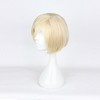 Unique Bargains Women's Halloween Bob Wigs 12" Light Yellow with Wig Cap - image 3 of 4