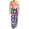 LA LEELA Men's Vacation Beachwear Lava Lava Sarongs Swimwear Cover Up Summer Long Holidays Wrap Vacation Pareo For Men One Size Blue, Floral - 2 of 4