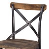 Antique Bar Stool with High Backrest and Cross Back Design, Ideal for Bar or Kitchen Counter - 4 of 4