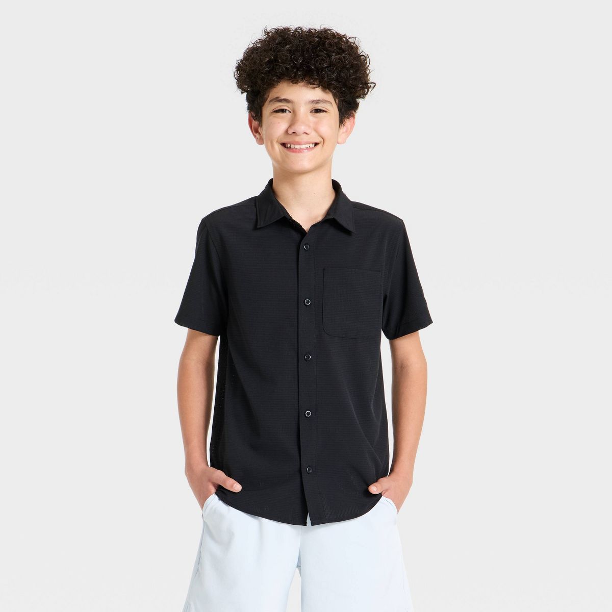Boys' Textured Woven Shirt - All In Motion™
