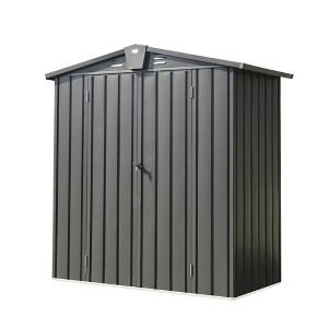 CAVINAS Storage Shed with Lockable Door Weatherproof Galvanized Steel Garden Shed for Backyard, Lawn - 1 of 4