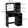 Lycvki 3 Level Storage Dresser with Adjustable Light Mirror and Drawer - 3 of 4