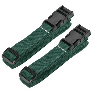 Unique Bargains Polyester Adjustable Travel Bag Luggage Strap with Buckle 2 Pcs - 1 of 4