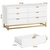 6 Drawer Dresser for Bedroom, Chest of Drawers with Metal Base - 3 of 4