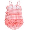 RuffleButts Baby Girls UPF50+ One Piece Bow Bubble Romper Swimsuit - 2 of 4