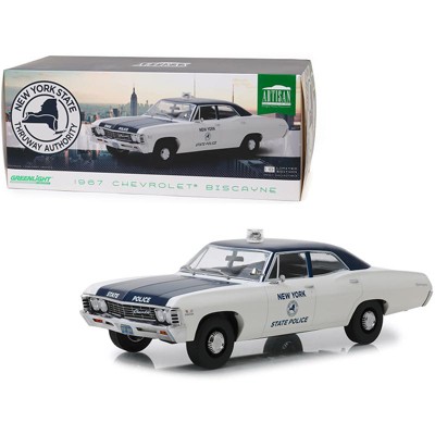 1967 Chevrolet Biscayne Cream and Blue "New York State Police" 1/18 Diecast Model Car  by Greenlight