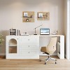 Tribesigns L-Shaped Desk with 3 Drawers, Modern Corner Computer Desk with Cabinet and Adjustable Shelves for Home Office, Bedroom - 2 of 4