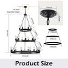 BAOURE 45" Retro Industrial Style 3-Layer Pendant Light, 27-Lights Black Farmhouse Pendant, Suitable for Dining Rooms, Living Rooms - 4 of 4