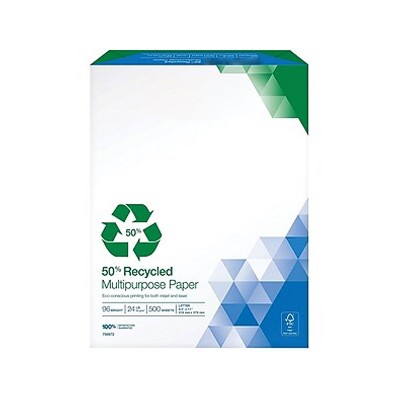 MyOfficeInnovations 50% Recycled 8.5" x 11" Paper 24 lbs. 96 Brightness 500/RM 756972