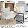 Comfy Chair, Modern Accent Chair with Metal Frame, Cozy Reading Chair with Soft Cushion & Wood Armrest for Bedroom, Living Room - 4 of 4