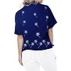 LA LEELA Women's Summer Casual Hawaiian Blouse Shirt Solid Blouses Short Sleeve Button Up Dress Tops Tee Shirts Tank Top Women - 2 of 3