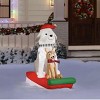 Gemmy 5FT LED Two Dogs in Sleigh Scene Inflatable - image 2 of 3