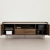 South Shore Hype TV Stand for TVs up to 75" Natural Walnut/Faux Carrara Marble: Laminated Particle Board, Storage Shelf - 3 of 4