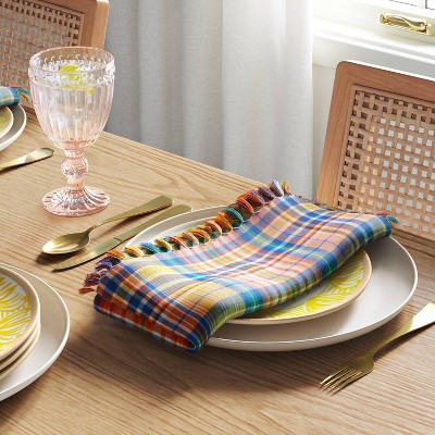 2pk Multi Plaid Napkins - Threshold&#8482;