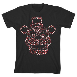 Five Nights at Freddy's Christmas Candy Freddy Boy's Black T-shirt - 1 of 3