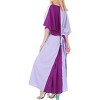 HAPPY BAY Women's House Daily Routine Evening Wear Vacation Holiday Casual Dailywear Loungewear Relaxed Fit Caftan Maxi Night Shirts 3X-4X Purple - 4 of 4