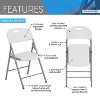 Racxily Home Granite White Folding Chairs ¨C Set of 4 - 2 of 4