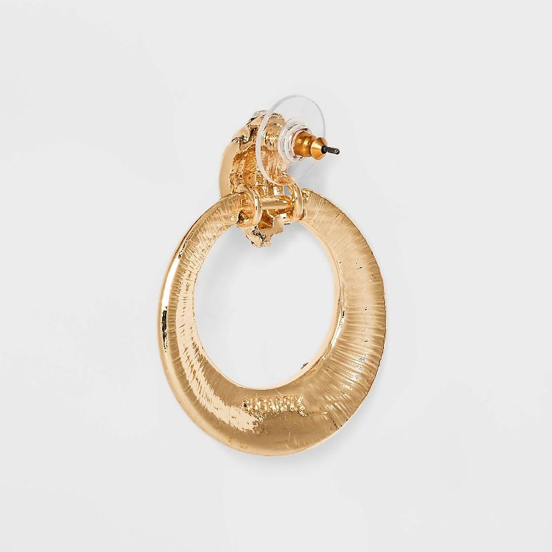 SUGARFIX by BaubleBar Crystal Interlocking Hoop Earrings - Gold, 3 of 4