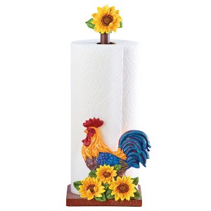 Collections Etc Rooster & Sunflowers Kitchen Paper Towel Holder 5.5 X 7.5 X 14.25 - 1 of 2