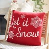 Snowfall Pillow - Red - 20"X20" - Safavieh - 2 of 3