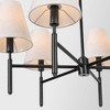 LamQee Large Farmhouse Wheel Chandelier Mid-century Pendant Fixture with Fabric Shades for Interior Lighting - 4 of 4
