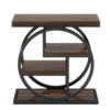 FONTOI 4-Tier End Table, 25.59" Industrial Side Table with Storage Shelves, Small Snack Table for Couch, Rustic Brown, 11.81"*26.18"*25.59" - 3 of 4