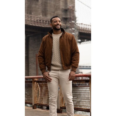Weatherproof MICROSUEDE STAND COLLAR BOMBER JACKET Dark Almond X-Large — фото 6
