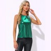 INSPIRE CHIC Women's Metallic Sleeveless Club Party Shiny Tank Top - 4 of 4