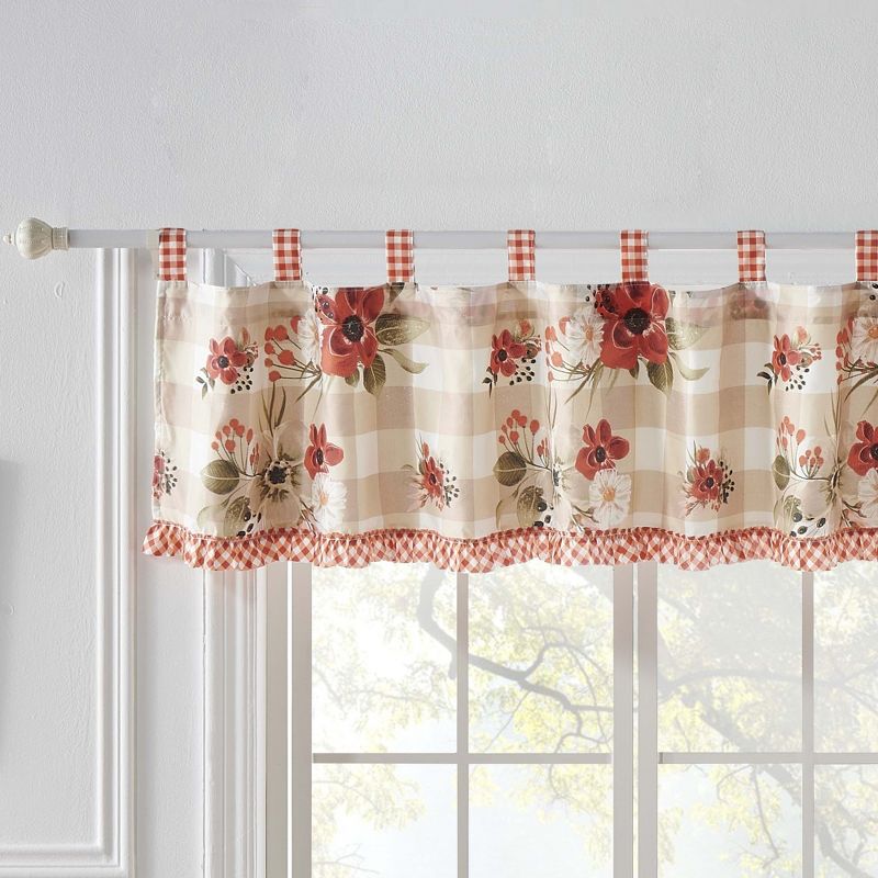 Wheatly Farmhouse Gingham Tab Top Valance 84" x 19" by Greenland Home Fashion, 1 of 5