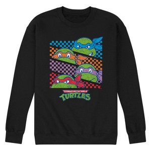 Men's - Teenage Mutant Ninja Turtles - Stacked Faces Graphic Fleece Sweatshirt - 1 of 4