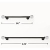 Home Mart Goods Clear Ball Bubbles Black Modern Curtain Rod For Windows (66" - 120") - 3 of 3