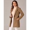 INSPIRE CHIC Women's Regular Fit Notched Lapel Long Sleeve Buttoned Classic Coat - 2 of 4