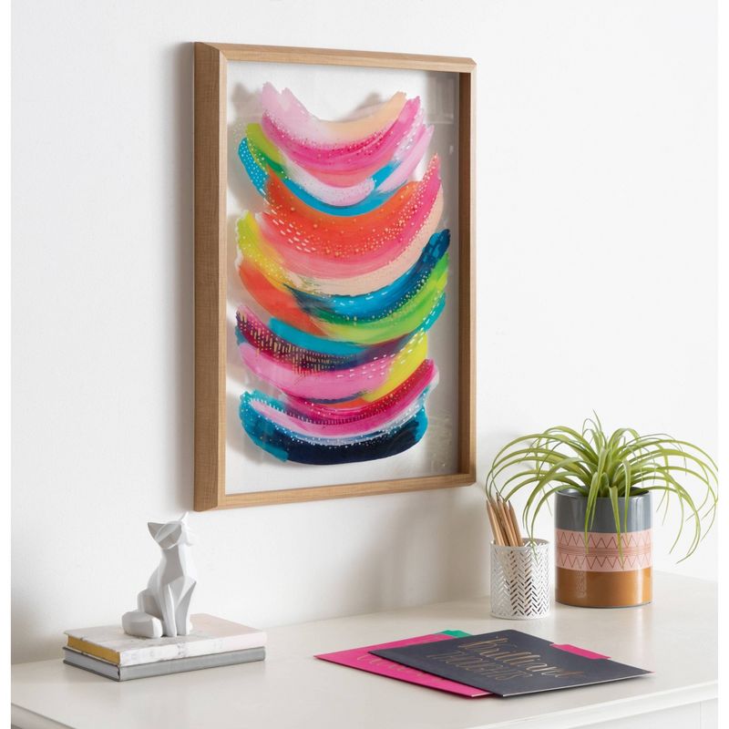 18&#34; x 24&#34; Blake Bright Abstract Framed Printed Glass by Ettavee Natural - Kate and Laurel, 6 of 12