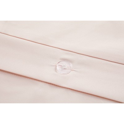 Blush Pink Pleated Fast-Drying Full/Queen Duvet Set
