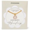 Gold Plated White Quartz Stone Pendant Necklace | ETHICGOODS - 2 of 4