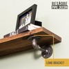 RESTORE Autumn Brown 36 in. Shelves with L-Shaped Brackets by Pipe Decor - 3 of 4