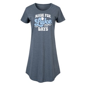 Women's - Instant Message - Made For Lake Days Graphic T-shirt Dress - 1 of 4