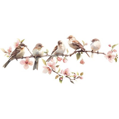 Flower Window Clings, Tree Branch Glass Sticker, Waterproof Anti-Collision Flowers Glass Decal For Bedroom Restroom Glass Window Doors DIY Decoration