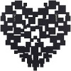 Olivia & May 32"X32" Glass Heart Mosaic Room Wall Mirror Silver - 4 of 4