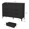 Garvee 6 Dresser for Bedroom, Freestanding 47.2¡± Wide Drawer Dresser with Power Outlets, Wooden Closet Storage Chest for Living Room - 2 of 4