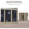 Gulches 4-Panel Folding Room Divider with Blackboard, 5.5 Ft Tall Freestanding Privacy Screen Panels for Bedroom or Office, White - 4 of 4