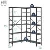 5 Tier Corner Bookshelf, Industrial Bookshelves, L Shape Tall Bookcase with Storage - 2 of 4