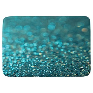 Lisa Argyropoulos Aquios Cushion Bath Rug Blue - Deny Designs: Geometric Microfiber, Non-Slip, Rectangle Shape - 1 of 4