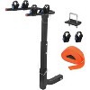 Hitch-Mounted Bike Rack, Foldable Steel Frame Bicycle Car Rack with Anti-Rattle Hitch Tightener and Tie Straps, Bike Carrier Rack Hitch - 4 of 4