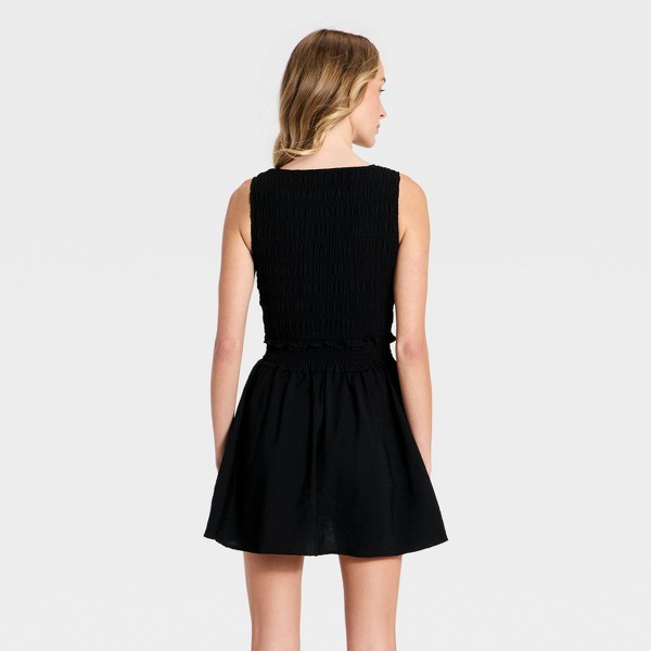 Vestido mini en línea A con fruncido para mujer - A New Day™ 2