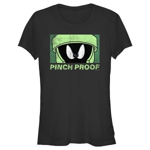 Junior's Women Looney Tunes Distressed Marvin Pinch Proof T-Shirt - 1 of 4